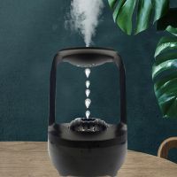 卍☞❀ 5V Cool Mist Maker Anti-Gravity 500ml Cool Mist Humidifier Water Droplets Countercurrent Humidifier Portable for Office Bedroom