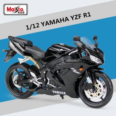 Maisto 1:12 YAMAHA โมเดลรถมอเตอร์ไซค์จำลองรถจักรยานยนต์กีฬาถนนทำจากโลหะแบบจำลองของขวัญของเล่นสำหรับเด็ก