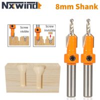 NXWIND 8MM Shank Hss Countersink Router Bit Screw Extractor เครื่องตัดมิลลิ่งสําหรับงานไม้สําหรับไม้