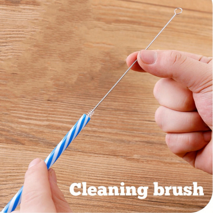  Set of 10 Nylon Cleaning Brush Long Straw Brush for