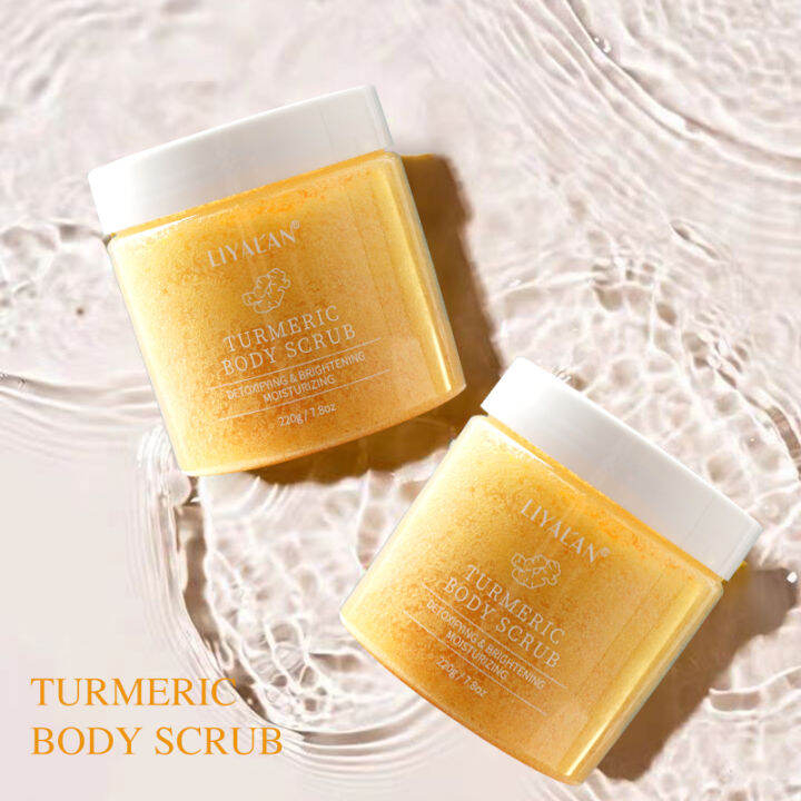 turmeric-face-body-scrub-soften-cutin-brightening-moisturizing-salt-pore-cleaning-skin-smooth-exfoliating-anti-acne-sugar-cream