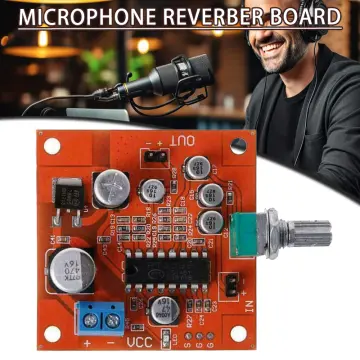 AD828 Stereo Dynamic Microphone Preamplifier Board MIC Preamp DC 3.7V-15V  12V