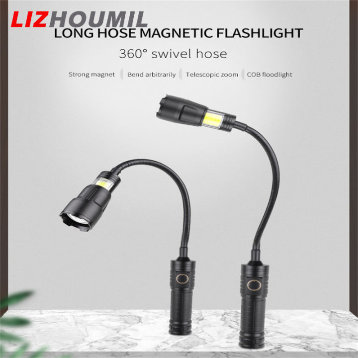 lizhoumil-โคมไฟทำงานไฟฉายแม่เหล็กสว่างเป็นพิเศษชาร์จไฟได้ชนิด-c-ipx4ซูมได้-xhp50ไฟฉายจิ๋ว