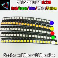 500ชิ้น2835 0.2วัตต์ SMD LED 5สี * 100ชิ้นไดโอด SMD LED ไดโอดเปล่งแสงสีแดงสีเหลืองสีเขียวสีขาวสีฟ้าชุดชุด