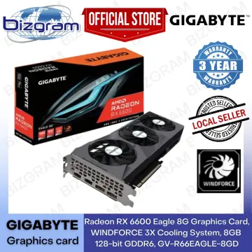 GIGABYTE Radeon RX 6600 Eagle 8G Graphics Card, WINDFORCE 3X Cooling  System, 8GB 128-bit GDDR6, GV-R66EAGLE-8GD Graphics Card : :  Electronics