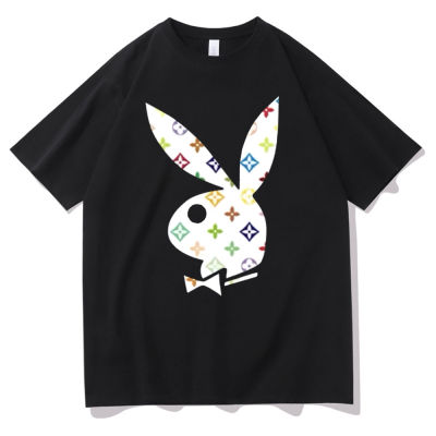 Playboi Mens And Womens Fashion T-shirt Short-sleeved Hop Trend Shirt Tupac 2Pac Rap T-shirt 100% cotton T-shirt