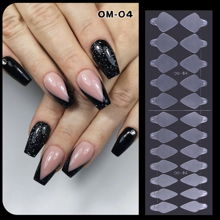 press-on-nails-french-paste-acrylic-nails-nail-art-nail-false-nails-nail-crystal