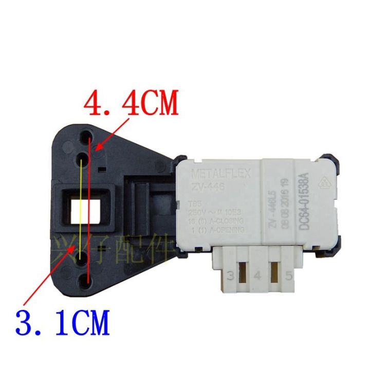 ใหม่เครื่องซักผ้าอิเล็กทรอนิกส์ล็อคประตูล่าช้าสวิทช์-zv-446l5-dc64-01538a-metalflex-zv-446-3แทรก