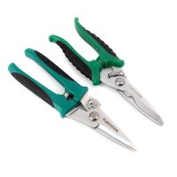 【Ready】? Multifunctional electronic scissors electrician stripping shears peeling shears electrician wire cutting light steel keel scissors metal scissors