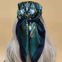 【CC】™  Luxury 70X70CM Kerchief The Four Seasons Beach Scarves 2023 Silk Hijab New Design Headscarf