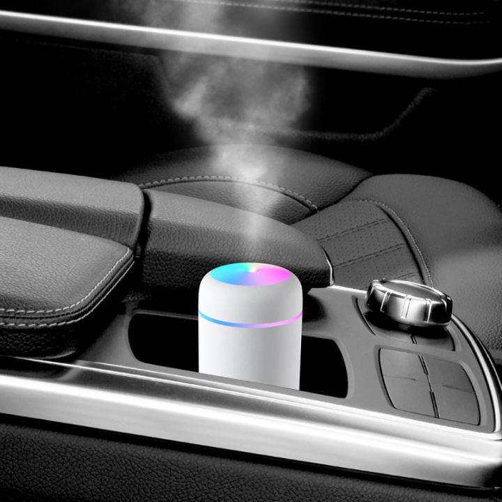 เครื่องพ่นไอน้ำ-เครื่องพ่นอโรม่า-air-humidifier-aroma-essential-oil-diffuser-300ml-usb-cool-mist-น้ำมันหอมระเหยที่มีสีสันโคมไฟสำหรับรถบ้าน-mini-home-office-car