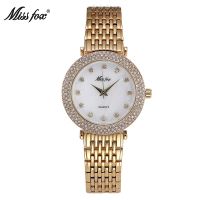 【JH】 miss fox brand watch foreign trade fashion diamond-encrusted waterproof ladies trendy quartz one drop