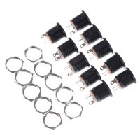 10Pcs for DC022 DC Power Supply Jack Socket Female Panel Mount Connector 5.5mm 2.1mm Plug Adapter 5.5*2.1 Wholesale  Wires Leads Adapters