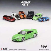 MINI GT 1:64 Model Car Silvia Pandem (S15) Alloy Die-Cast Vehicle -Green #500 RHD