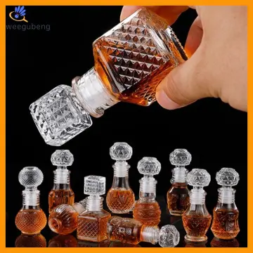 10Pcs 50ml Mini Clear PET Refillable Small Wine Bottles For Party