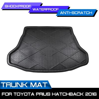 พรมปูพื้นรถยนต์สำหรับ Toyota Prius Hatchback 2016ด้านหลัง Trunk Anti-Mud Cover