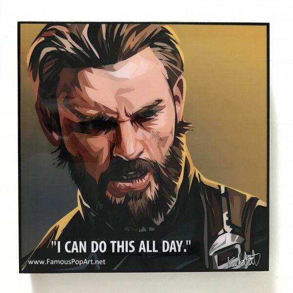 I can do this all day.Captain America Motivational Quotes Wall Decals