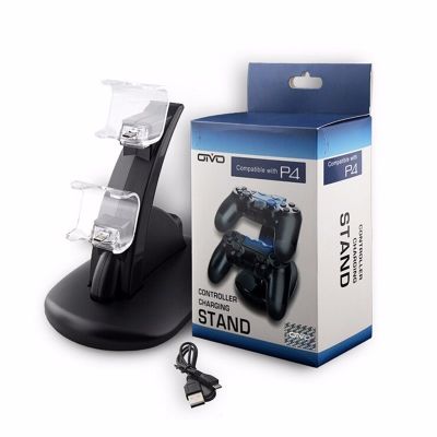 Black Dual USB Charging Dock Stand Support Holder Charger For 4 PS4 Game Wireless Controller Accessories