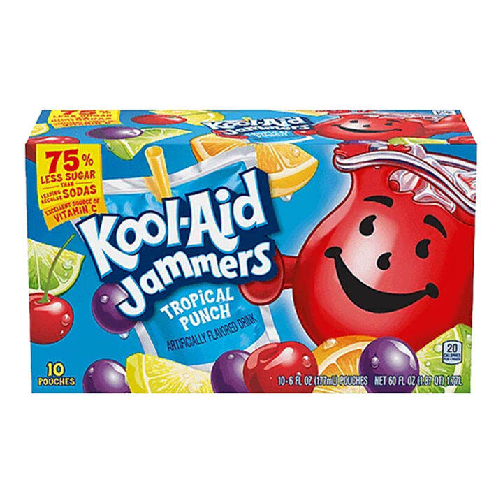 KoolAid Jammers Tropical Punch Flavored Drink Box (177ml x 10 pouches