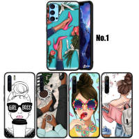 WA19 Fashion Trend Design Girl Boss อ่อนนุ่ม Fashion ซิลิโคน Trend Phone เคสโทรศัพท์ ปก หรับ OPPO Find X3 Lite F19 Pro Plus A74 A95 Neo