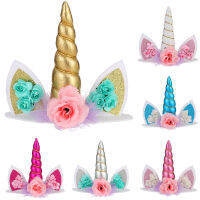 Cyuan Unicorn Cupcake Wrappers เค้ก Toppers สำหรับยูนิคอร์นตกแต่งวันเกิด Baby Shower Girl First Birthday Party Supplies