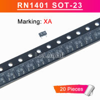 20ชิ้น RN1401 SOT-23เครื่องหมาย XA SOT23 SMD 50V/100mA ทรานซิสเตอร์ NPN ใหม่แบบดั้งเดิม