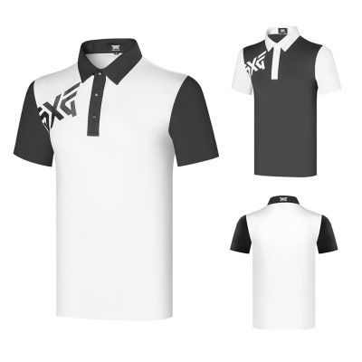 Summer new short-sleeved mens golf quick-drying clothing top t-shirt outdoor sports top breathable POLO shirt PEARLY GATES  XXIO Titleist Master Bunny PING1 Malbon Amazingcre✹