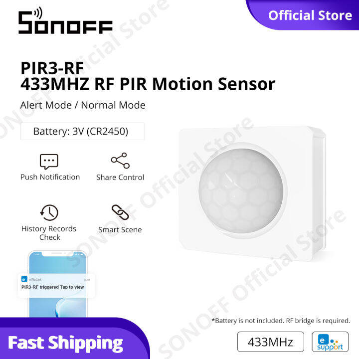 SONOFF PIR3RF Motion Sensor 433MHZ RF PIR Motion Sensor Smart Motion