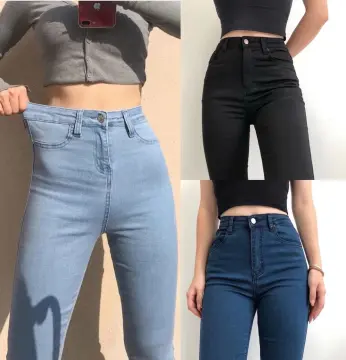 High Waist Jeans With Crop Top 