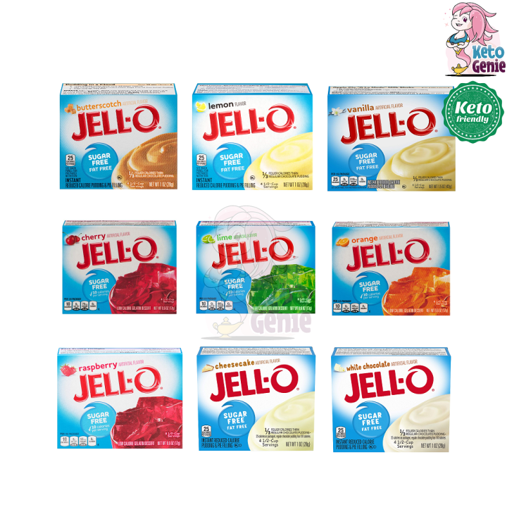 Jell O Zero Sugar Gelatin Mix And Instant Zero Sugar Pudding And Pie Filling 生酮饮食 Zero Sugar Low 4629