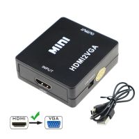 ✠ 1080P HDMI to VGA Converter Box Full HD Video HDMI2VGA Adapter With 3.5mm Jack Audio Output For PC Laptop DVD PS4 XBOX360