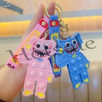 【hot sale】 ◕ B32 Small Funny Huggy Wuggy Pendant Pop It Keychain Poppy Playtime Silicone Pop It Toys Gift Comfort Toys Release Stress