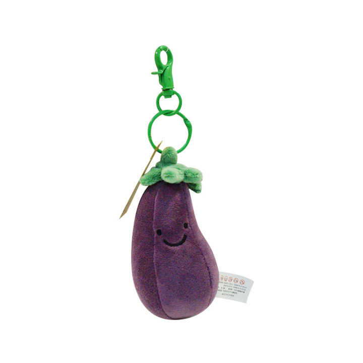 plush-fruit-stuffed-vegetable-toy-keychain-eggplant-ornament-carrot-decoration