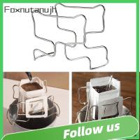 FOXNUTANUJH อุปกรณ์เสริมกาแฟ เหล็กไร้สนิม ใช้ซ้ำได้ หยดหูกาแฟ ตะกร้าดริปเปอร์ ตัวกรองชา ชั้นวางถุงกระดาษกรอง ที่ใส่ตัวกรองกาแฟ