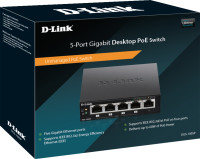 SWITCH HUB (สวิตซ์ฮับ) D-LINK 5 PORTS DGS-1005P GIGABIT PORT POE