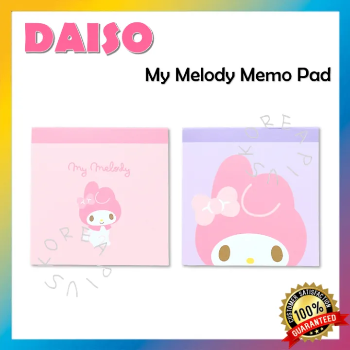 [DAISO] My Melody Memo Pad 100pcs Lazada