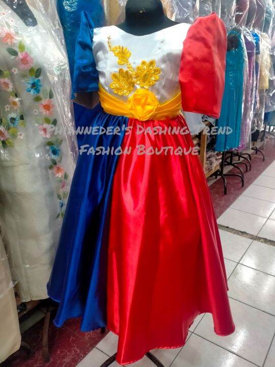 Filipiniana Mestiza Costume Flag Inspired For Kids | Lazada PH