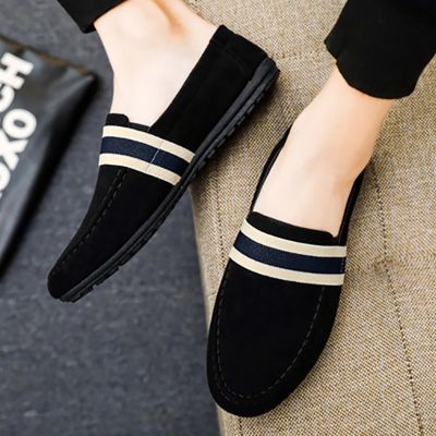 2023Men Sneakers Flats Men Shoes Black Blue Loafers Slip on Male Footwear Adulto Driving Moccasin Soft Comfortable Casual Shoes