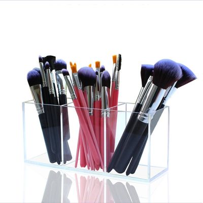 【jw】☏◐▬  1/2/3/4 Slots Makeup Holder Cup Storage Desktop Stationery Organizer with Compartments
