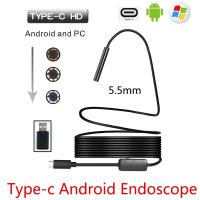 5.5mm USB Type-C Android Endoscope Camera Flexible Snake USB Type C Hard Wire 1M 3M 5M 7M 10M Cable Inspection Camera Borescope