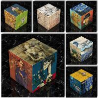 ศิลปินที่มีชื่อเสียง Van Gogh Da Vinci Wall Art โปสเตอร์บทคัดย่อ Rubiks Cube พิมพ์ผ้าใบภาพวาด Starry Night ภาพตกแต่งห้อง