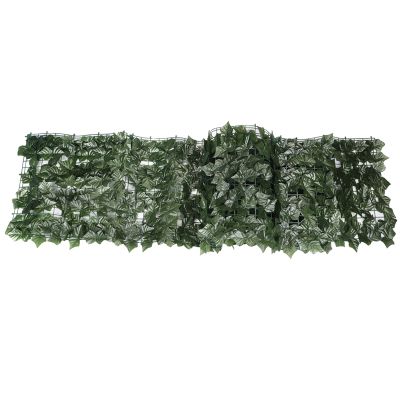 Artificial Ivy Privacy Fence Screen, 118X19.6in Artificial Hedges Fence and Faux Ivy Vine Leaf Decoration for Garden