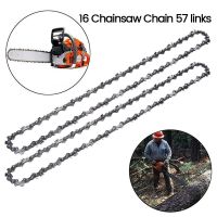 【DT】hot！ 2Pcs 16 Inch Chain Bar Pitch 3/8  Wood Cutting 57 Drive Links Parts Spares for Electric Saw