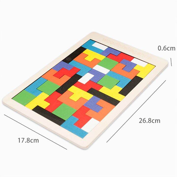 ปริศนาทำจากไม้ที่มีสีสัน-tangram-สำหรับเด็กของเล่นเด็กการเรียนรู้เกมกระดานเพื่อการศึกษาของเล่นปริศนาเด็กๆแบบพกพาเกมจิ๊กซอว์ของขวัญ