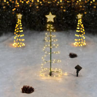 Solar Powered LED Christmas Tree Lawn Light Fairy Outdoor Garden Lamp Yard Path Landscape Decor Lighting Xmas Unique Ornament