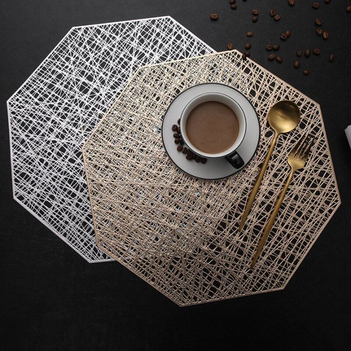 creative-octagonal-hollow-insulation-pad-nordic-style-pvc-anti-scald-dining-table-mat-solid-color-simple-home-dining-placemat