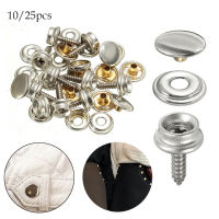 10/25Sets 10mm 15mm Stainless Steel Boat Marine Canvas Fabric Snap Cover Button &amp; Socket Kit