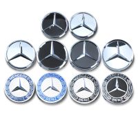 ฝาครอบศูนย์กลางล้อ4ชิ้น/เซ็ต68มม. 60มม. 65มม. 75มม. สำหรับยางรถ Mercedes Benz Hubcap มีสัญลักษณ์อยู่ตรงกลางโลโก้ฝาครอบฝาฮับ