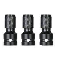 3Pcs 1/4 Inch Bit Socket Adapter, 1/2 Inch Square Drive (1.3 cm) to 1/4 Inch Hexagonal Shaft (0.6 cm) Quick Release