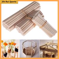 SHIRUI 50pcs ของขวัญ แบบจำลองอาคาร เด็ก ไม้นับ แท่งไม้กลม ของเล่นเพื่อการศึกษา งานหัตถกรรมไม้